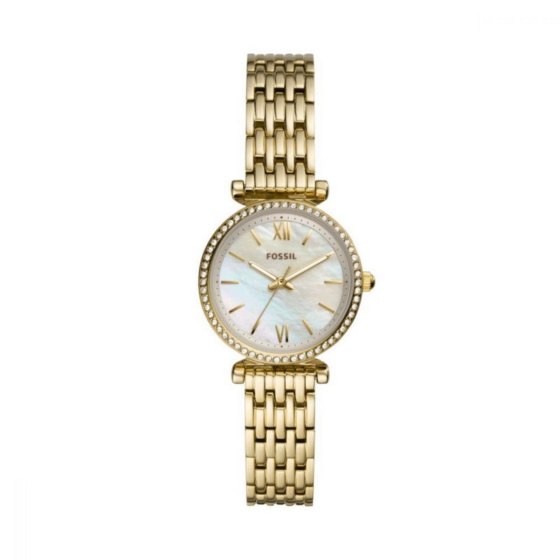 Fossil Women's Carlie Mini Three-Hand Gold-Tone Stainless Steel Watch