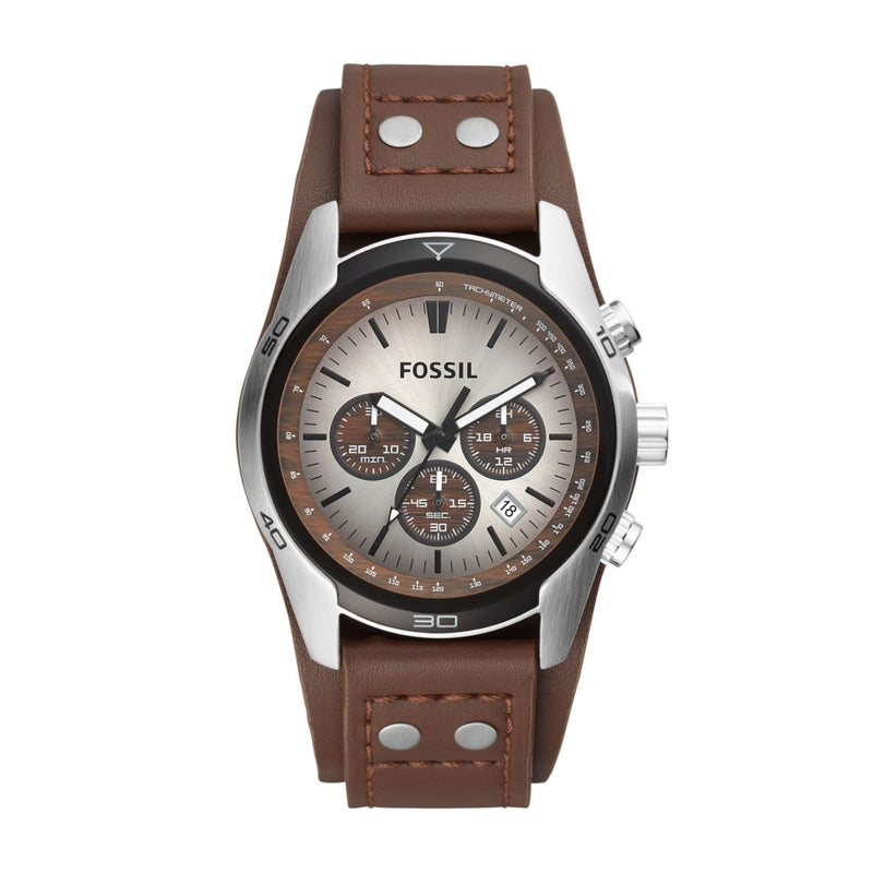 Fossil Mens Leather CH2565_CAJESS_TIME_ZONE