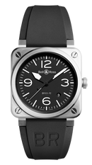 Bell And Ross Mens Rubber BR0392BLCST