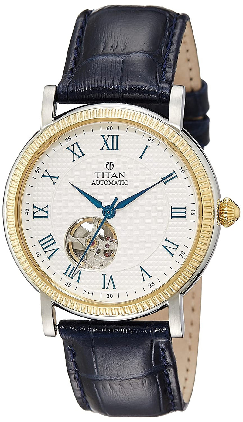 Titan Mens Leather 90032bl01j  Watch