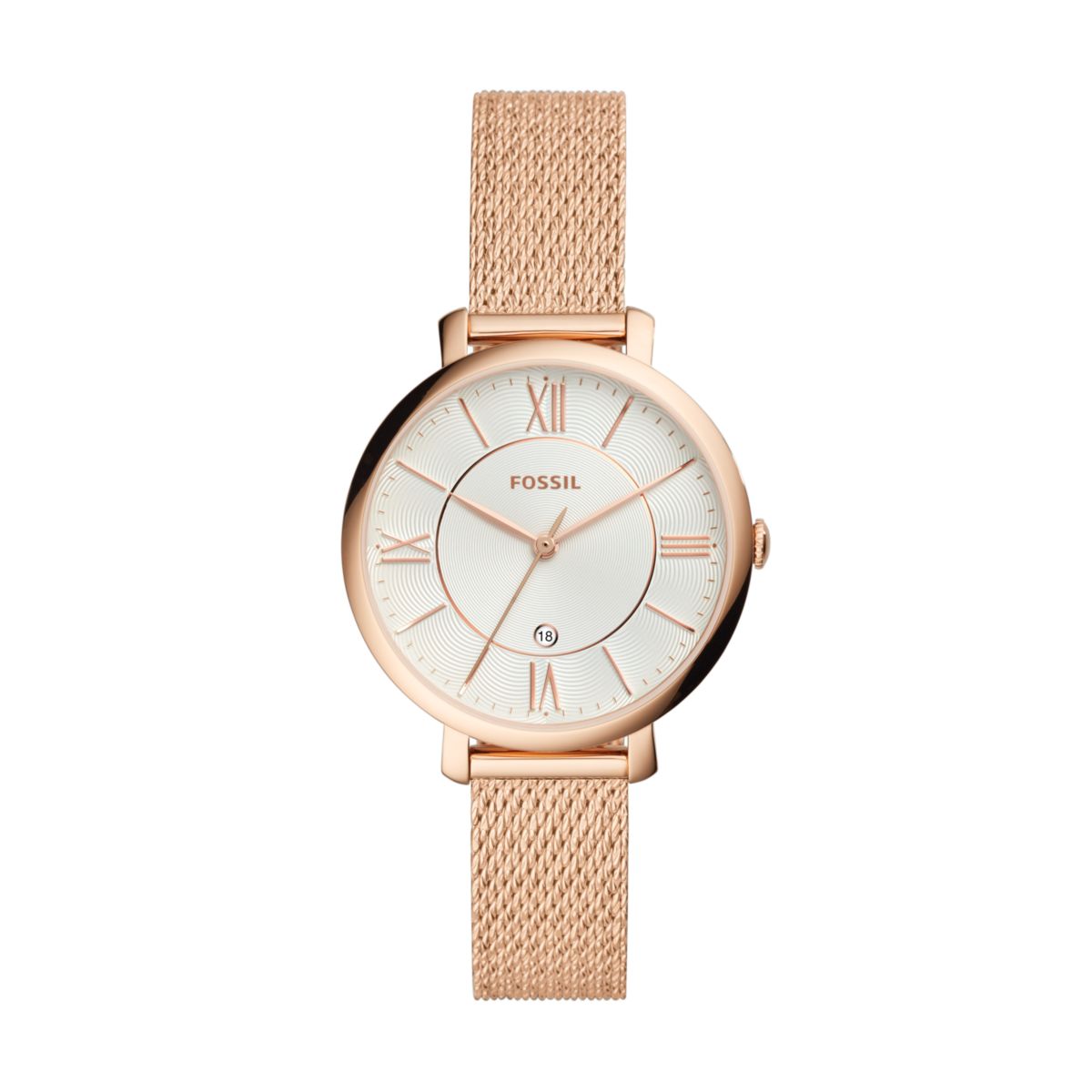 Fossil Hart halsketting Vintage Iconic roestvrij staal rosé JF03021791