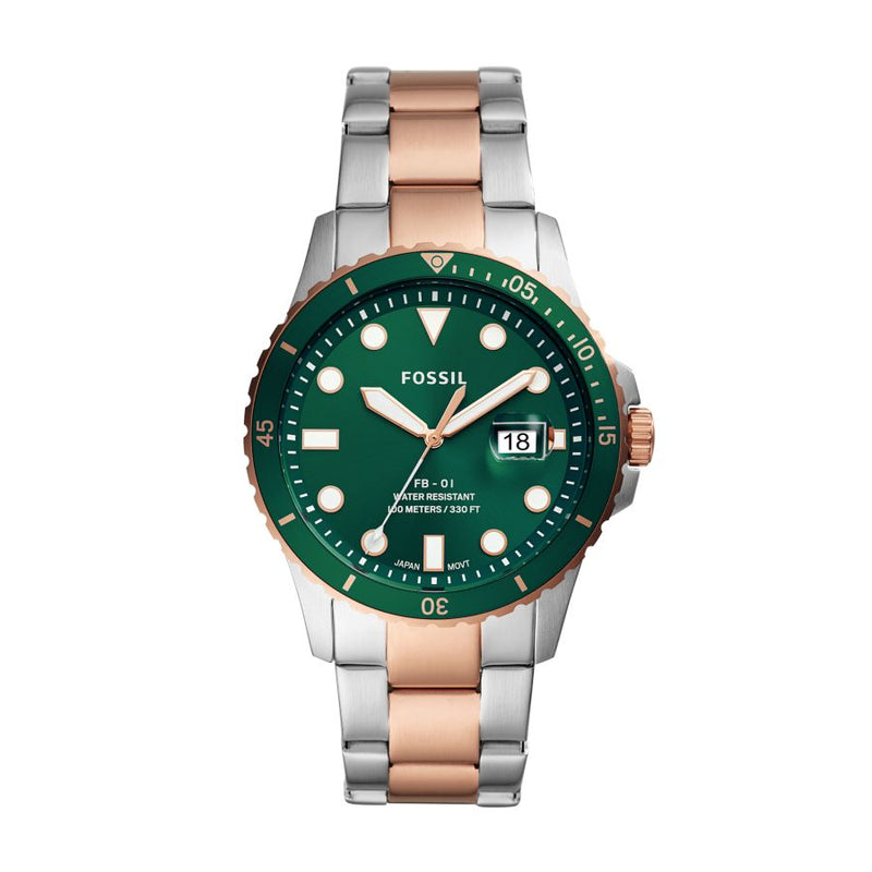 Fossil FB-01 Two-Tone Stainless Steel Mens Watch FS5743