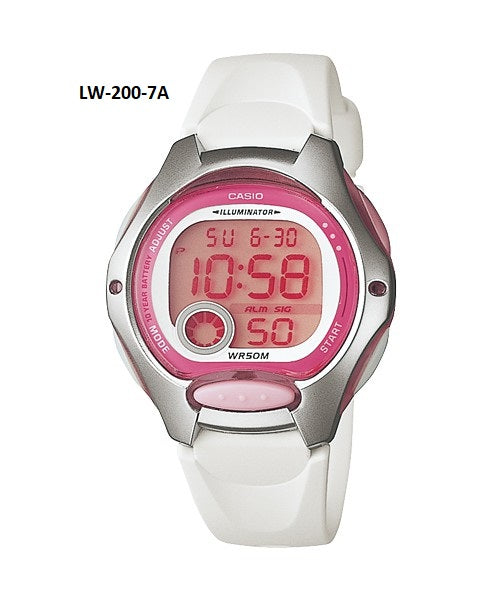Casio Ladies Rubber LW2007AVDF - Cajees Time Zone_CAJESS_TIME_ZONE