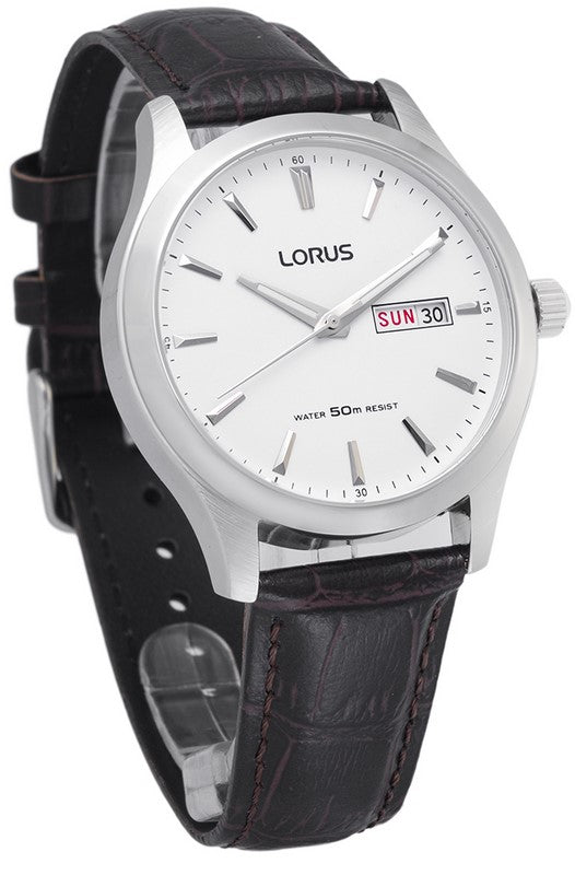LORUS MENS LEATHER RXN29DX9 - CAJEES TIME ZONE