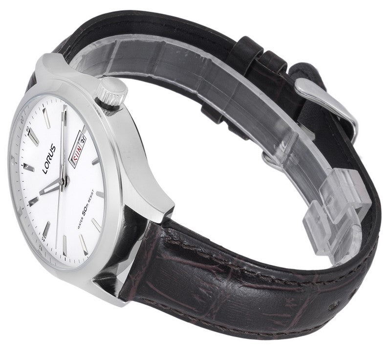 LORUS MENS LEATHER RXN29DX9 - CAJEES TIME ZONE