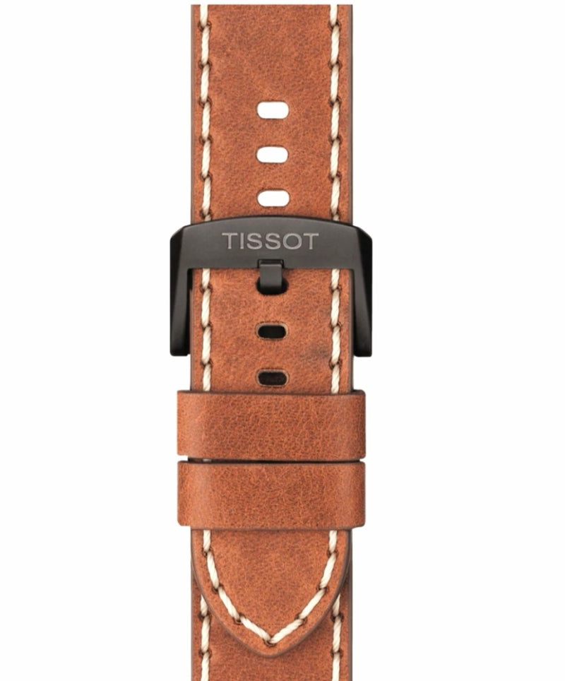 TISSOT MENS LEATHER T1166173605700 - CAJEES TIME ZONE